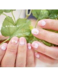 ぷっくりリボンネイル