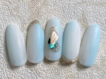 レイネイル 岐阜茜部店(RAY NAIL)/ナチュラルブルーネイル