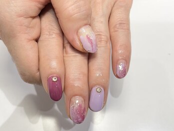 クォーターリゾートネイル(QUARTER RESORT nail)/ニュアンス塗りかけネイル☆