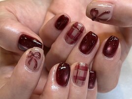 山口/仙台/リボン/チェック