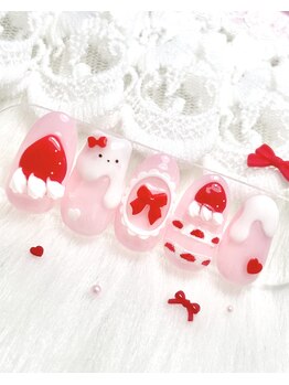 ショートケーキネイル♪