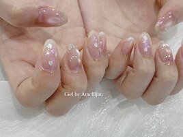 シンプル桜ネイル