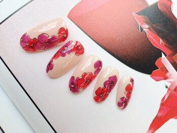 ハプティック/手描き大人お花アート