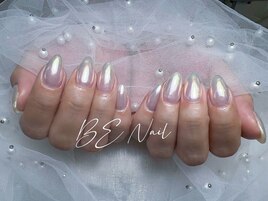 パールのミラーネイル