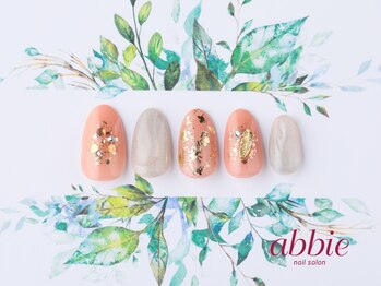 ネイルサロン アビー 宮益坂店(abbie)/オレンジフェザー◇¥13739