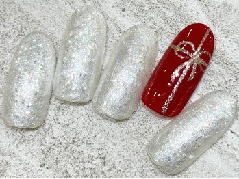 チェリーズネイル(Cherrys Nail)/クリスマス 冬 シンプルネイル