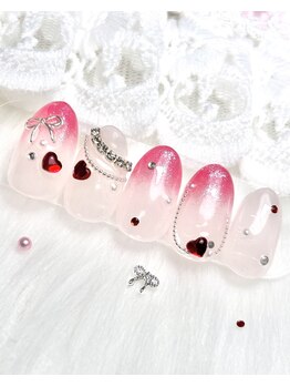 キラキラいちごジャムネイル