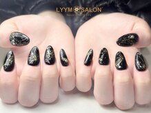 リームサロン 池袋店(LYYM SALON)/ブラック×ゴールド アート