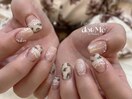 小花柄×レース