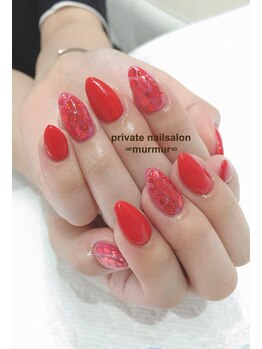 プライベート ネイルサロン マーマ(murmur)/赤ネイル