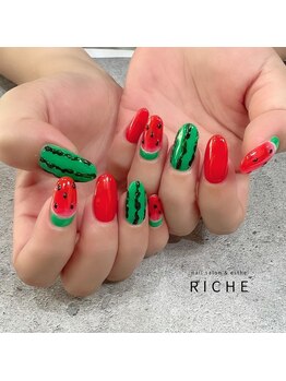 リッシュ(RICHE)/夏ネイル！スイカネイル！