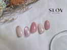 ピンク×フラワーネイル