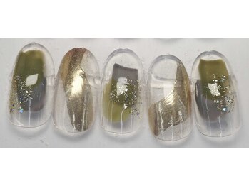 ティーエヌ 啓文社コア 福山西店/箔ミラー塗りかけネイル