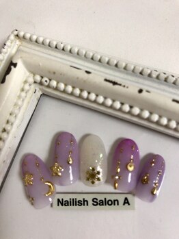 ネイリッシュサロン エー(Nailish Salon A)/2016冬雪の結晶ネイル