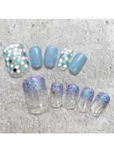 タネモト(Tanemoto)/8月フットネイル￥6600