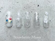 サロンストロベリームーン(Salon Strawberry Moon)/バタフライアートネイル　￥7980
