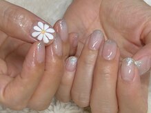 グロスネイル(gloss nail)/シェラック/お花ネイル