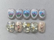 ネイルアンドアイラッシュ アールイー(Re)/Free art ¥11000