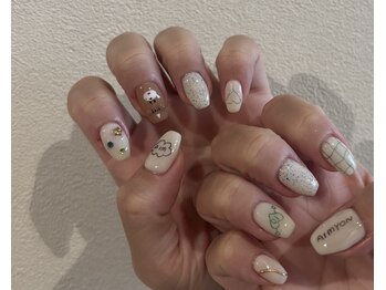 ハレ(hare.)/色えんぴつ手書きネイル