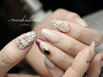 ミシュリーヌ(micheline.)/立体ツイードネイル
