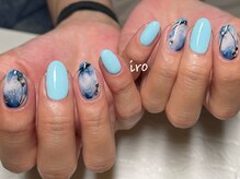 イロ ネイルサロン(iro)/ブルーマーブルネイル