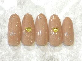 ハートベージュブラウンくすみ