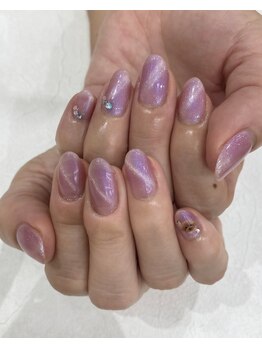 スウィーティーネイル 本厚木駅前店(Sweetie Nail)/マグネットワンカラー+アート