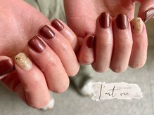 ラウヴィ(L'artVie)/ワンカラー×テラゾーネイル