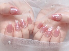 桜ネイル/春ネイル/ワンホン
