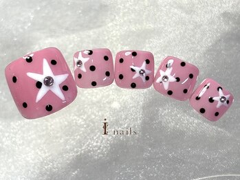アイネイルズ 町田店(I nails)/ドット×星ネイル8480円