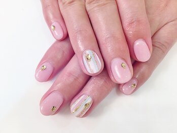 ネイルコレクション ピンク(Nail Collection Pink)/定額7990/バイカラーストライプ