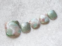 カトルナフ(quatre fois neuf)/パステルグリーンマーブルフット