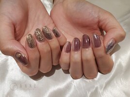 【パラジェル】ちぐはぐネイル