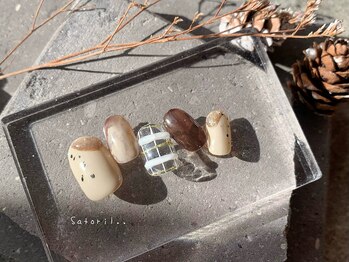 サトリネイルルーム 西宮北口(satori nail room)/カフェラテ°.