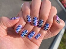 グラマラス アンジェアイ フレスポ富沢店(glamourous×ange eye)/ゼブラネイル