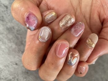 ネイル アトリエ コモード(nail atelier Comodo)/ニュアンスネイル [くすみMIX]