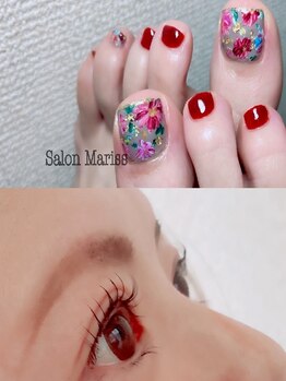 サロン マリス(salon Mariss)の写真/【三国ヶ丘徒歩1分】ネイル×まつげパーマ×フェイシャルエステ×フットケアの同時施術がオトクにできる♪