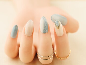 ヴァンネイル(VINGT NAIL nail&eye beauty)/涼しげアイスブルーネイル