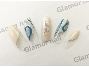 グラマーネイル(Glamor nail)/☆定額 プッチ柄×フレンチ¥6800