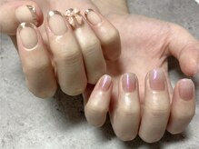 ムー(moo)/リボンミラーフレンチネイル