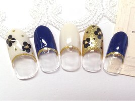 ブラック花フレンチ