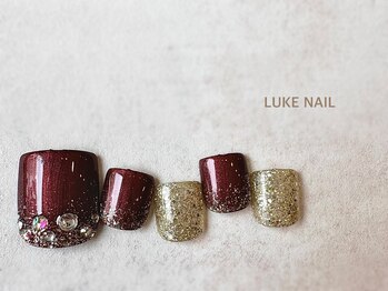 ルークネイル 恵比寿店(LUKE NAIL)/キラキラストーンフット 夏秋