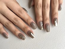 ランド ネイル 博多(LAND)/大人ニュアンスミラーデザイン♪