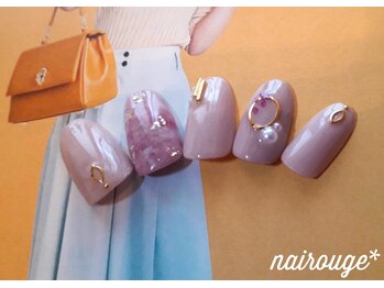 ネイル―ジュ 札幌大通店(nairouge*)/押し花×タイダイネイル♪