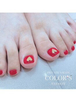 カラーズ ネイル アンド アイ(COLOR'S NAIL&EYE)/フット親指アート