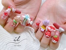 イル 神戸店/ピンク×3dネイル