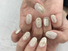 【森】ミラーフラワー ネイル