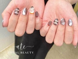 バレンタインネイル