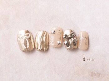 アイネイルズ 横浜EAST店(I-nails)/メタルリボンネイル