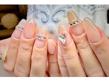 キミネイル(Kimi nail)/ワンカラー+パーツ+デザイン持ち